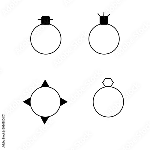 Finger Rings Design Vector 