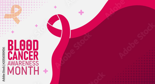 blood cancer awareness month. Background design suitable for greetings, donations with copy space area