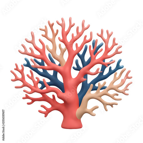 3D hands reaching together in pink and blue
