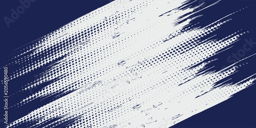Tableau sur toile Abstract halftone wave dots background