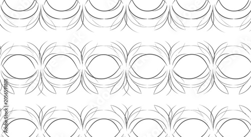 Abstract Floral Line Art Seamless Pattern