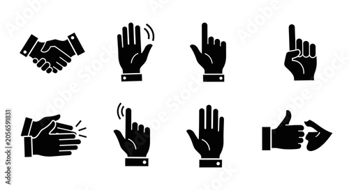Hand Gesture Icon Set