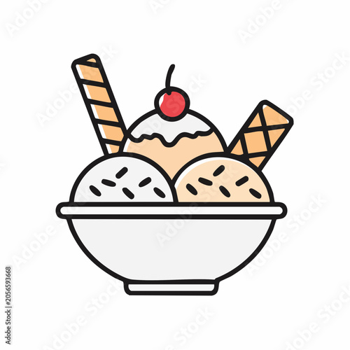 Ice Cream Sundae Icon