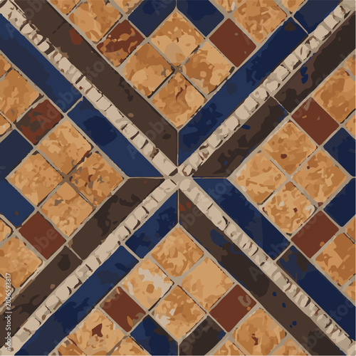 Bild auf Leinwand the patterns on vintage floor