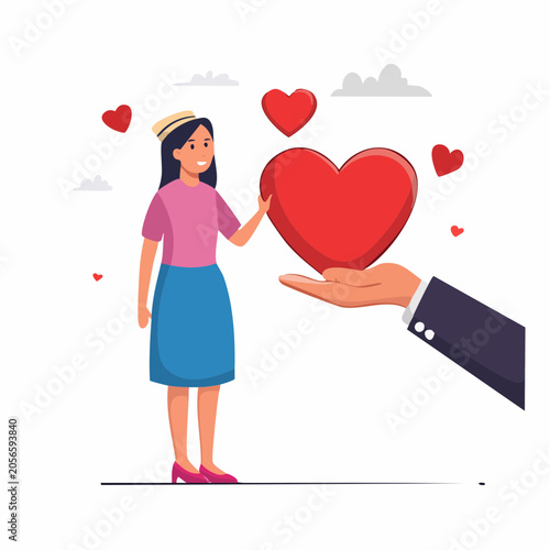 Woman Receives Heart from Hand
