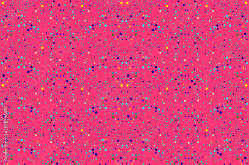 Colorful circles of various sizes arranged on a soft pink background, creating a vibrant and modern abstract design. Professionally created with Adobe Photoshop, featuring clean geometric elements and