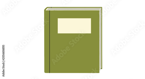 Fotografía Green Hardcover Book Vector Illustration