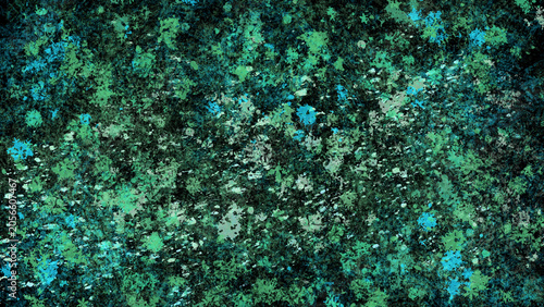 ターコイズグリーンのペンキスプラッターグランジテクスチャ背景/Teal and green paint splatter grunge texture background