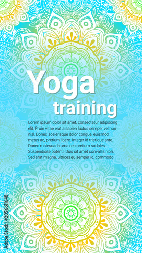 Yoga class insta reels background with mandala patterns