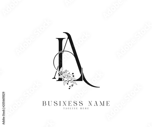 LA initial letters wedding  logo monogram