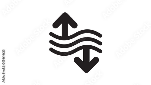Tableau sur toile Arrows Exchange Symbol Icon Showing Two-Way Movement Direction for Logistics, Na