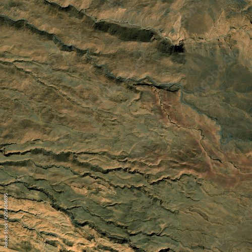 Obraz na płótnie High resolution satellite map - Aerial view featuring mountains covered in lush