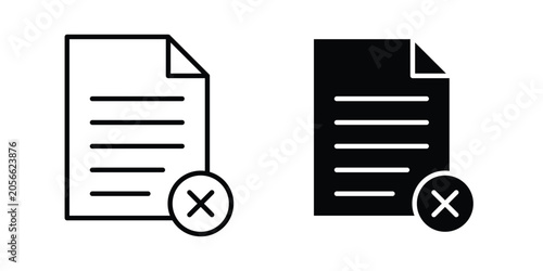 Quadro su tela Delete Document icon