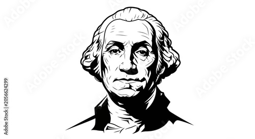 Φωτογραφία Portrait of George Washington illustration.