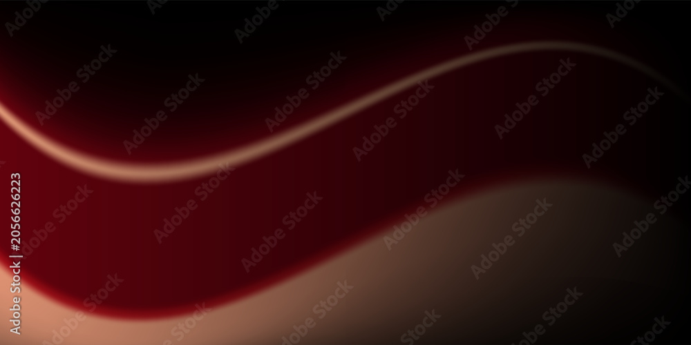 Valokuva Dark Red vector pattern with curved circles