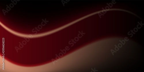Valokuva Dark Red vector pattern with curved circles