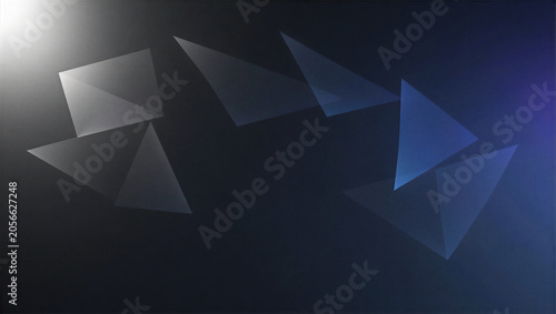 Abstract Geometric Shapes on Dark Background