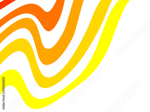 Принти на полотні yellow Modern abstract background featuring smooth flowing wavy lines in olive green, beig9e, and muted earth-tone colors on a deep black backdrop