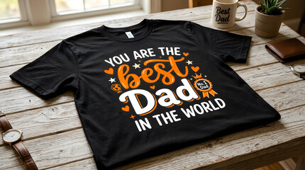 Black t-shirt, Father's Day gift, Best Dad tee, casual wear