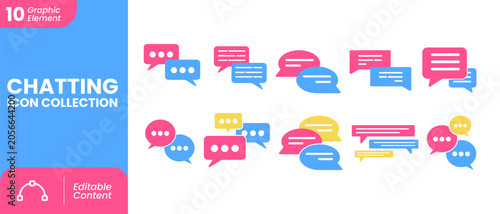 Chatting Speech Bubbles Set
