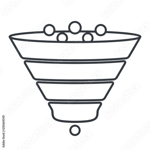 Fotografie Outline Investment & Analytics Icon – Funnel Chart