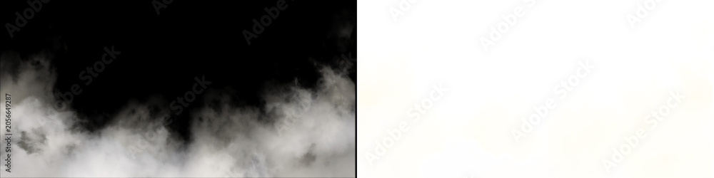 Fototapeta premium Soft white cloud formation isolated on transparent background ideal for digital photo manipulation and compositing.