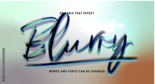 Foto blurry text effect editable eps cc