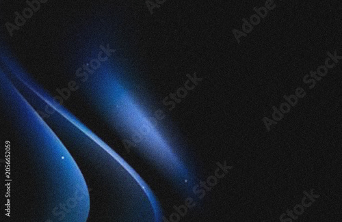 Schilderij op canvas Mysterious blue comet trail in space