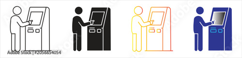 Fotografie Self Service Kiosk Icon vectors illustration