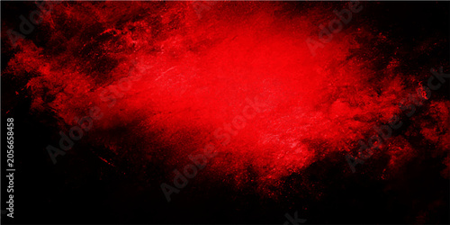 Foto Intense abstract red explosion of vibrant color on a stark black background, cre