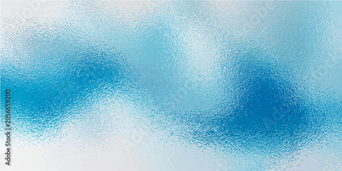 Obraz na płótnie Abstract frosted glass texture with soft wavy patterns in cool blue and white hu