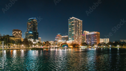 Orlando skyline at night