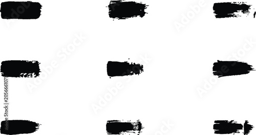 Paint Brush Strokes, Artistic Ink Texture Collection