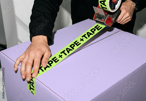 Packaging Tape Application Mockup