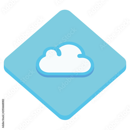 Cloud computing icon vector illustration for internet weather computing and data network communication server concept design