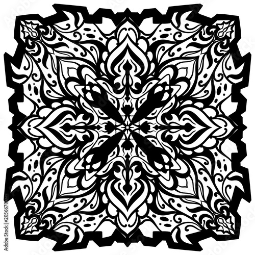 seamless pattern design, unique abstract pattern with black and white colors, not ai generate