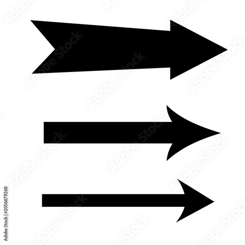 set of black arrows