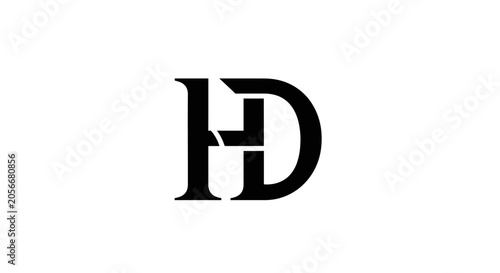Monogram logo featuring letters H and D in black.