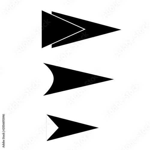 black arrow icon