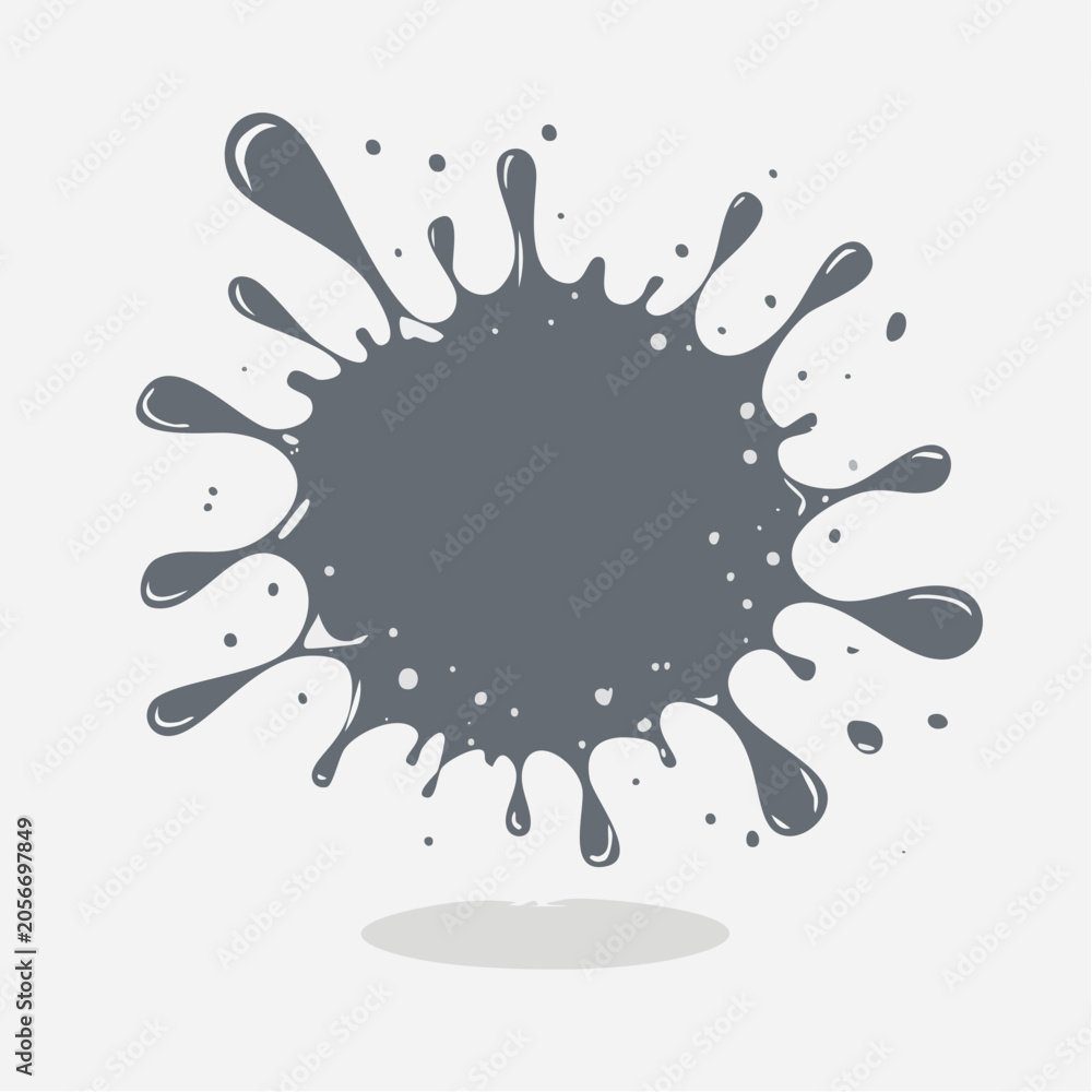 Fototapeta premium Gray Ink Splatter Graphic