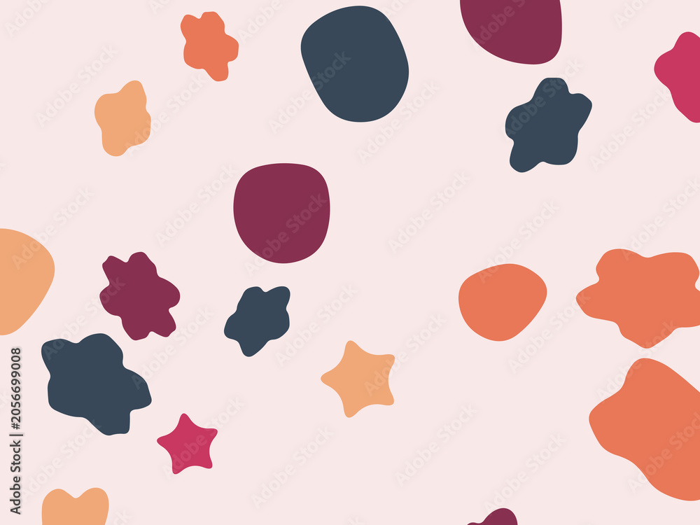 Fototapeta premium Abstract Matisse Inspired Shapes Collage Design