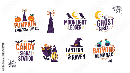 Konstfotografi Halloween Themed Logo Collection