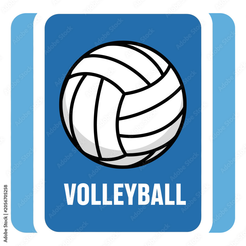 Fototapeta premium Dynamic Volleyball Icon Symbol For Sports Enthusiasts And Teams