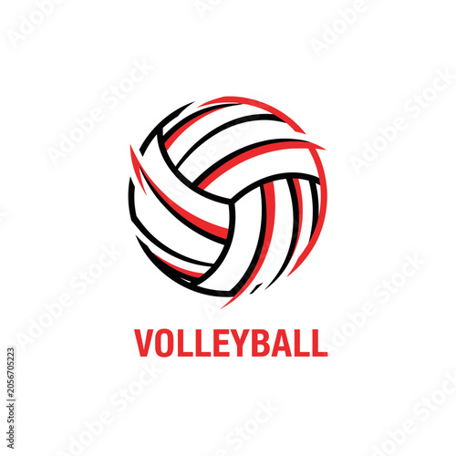 Dynamic Volleyball Icon Represents Athleticism and Competition Bold Design