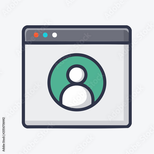 User profile icon in a browser window