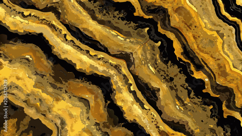Fotografie Golden marble texture with black veins a swirling pattern of natural stone color