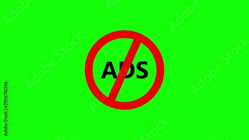 Ads Prohibition Symbol Progressing From Open Circle To Slashed Circle