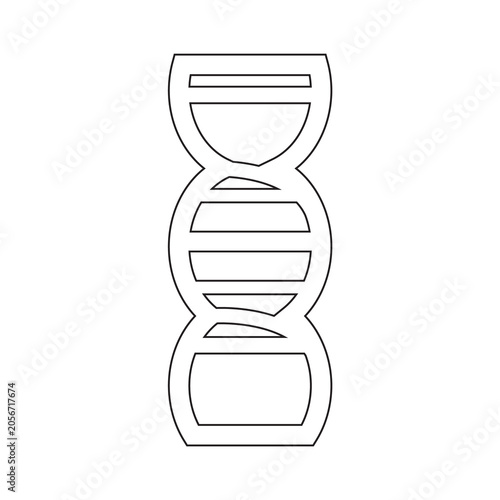Colorful DNA Icon Vector Illustration – Genetic Engineering Biotechnology Concept