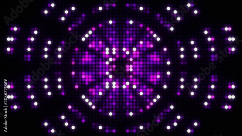 Seamless loop of purple geometric LED screen