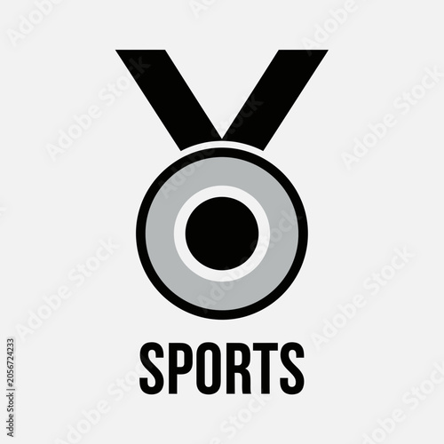 Minimalist Medal Design: Awarded Concept With Sporting Icon For Celebratory Events